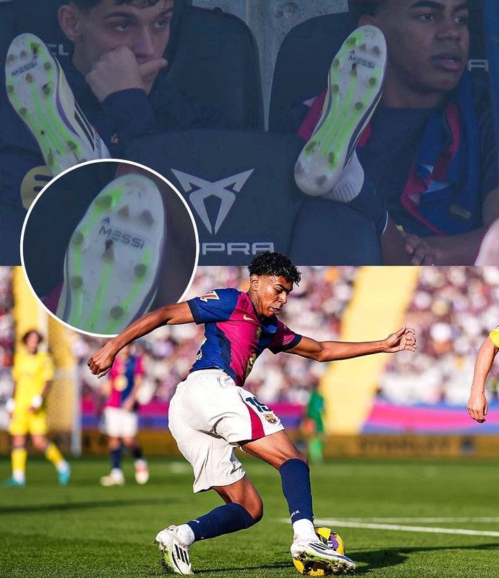 Why did Lamine Yamal play with Messi’s name on his boot?